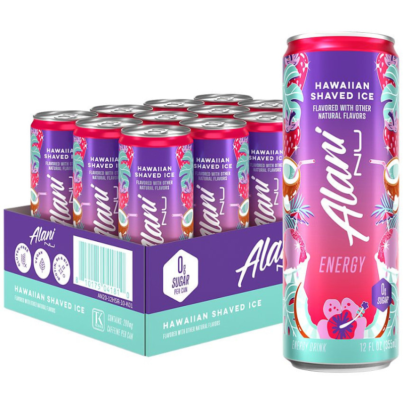 Alani Nu Energy Drink Hawaiian Shaved Ice (12 fl oz)