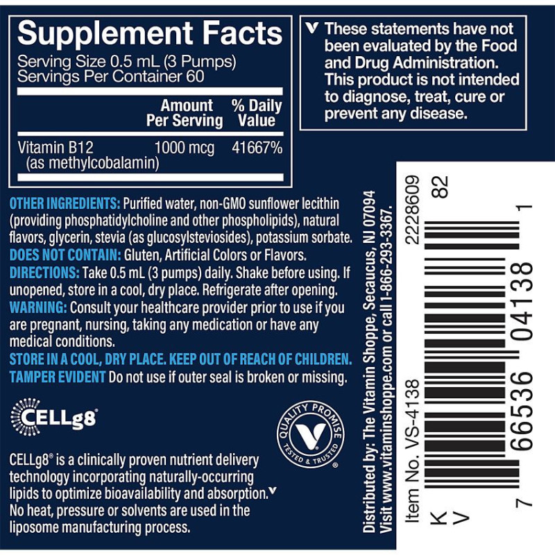 Vthrive Vitamina B12 Liposomal Spray (1 fl oz)