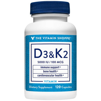 Vitamina D3 5000 UI & K2 100 mcg (120 cap)