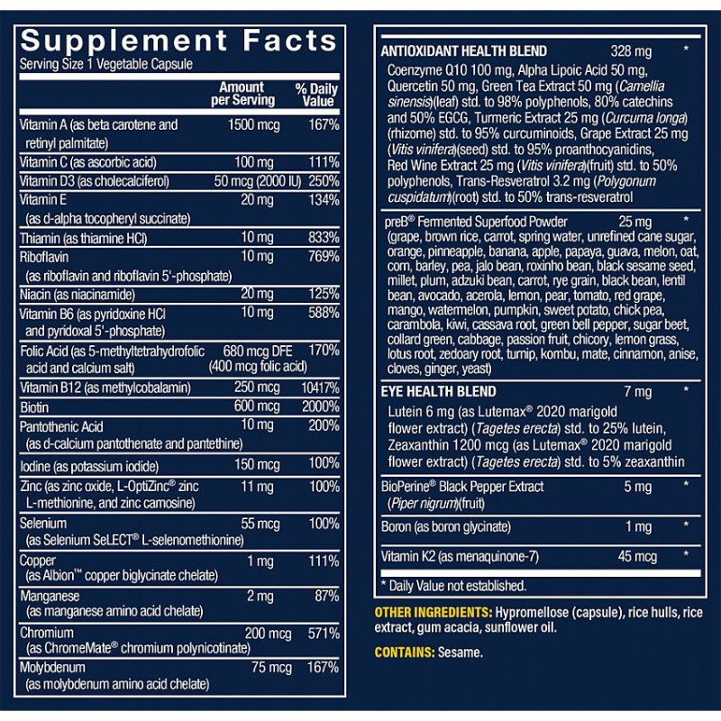 One Daily Bioactive Multivitamin for Women 50+ (30 veg cap)