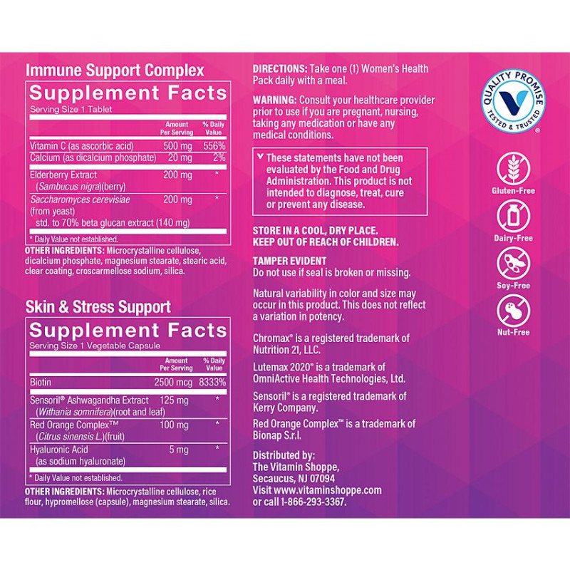 Women's Health Daily Vitamins & Supplements (30 packs)