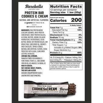 Barebells Protein Bar Cookies & Cream (1 bar)