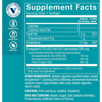 Super Omega-3 Fish Oil EPA DHA 900 mg Enteric Coated (120 soft)