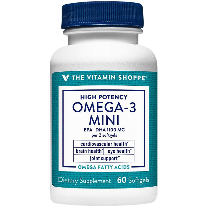 High Potency Omega-3 Mini EPA DHA 1400 mg (60 mini softgels)