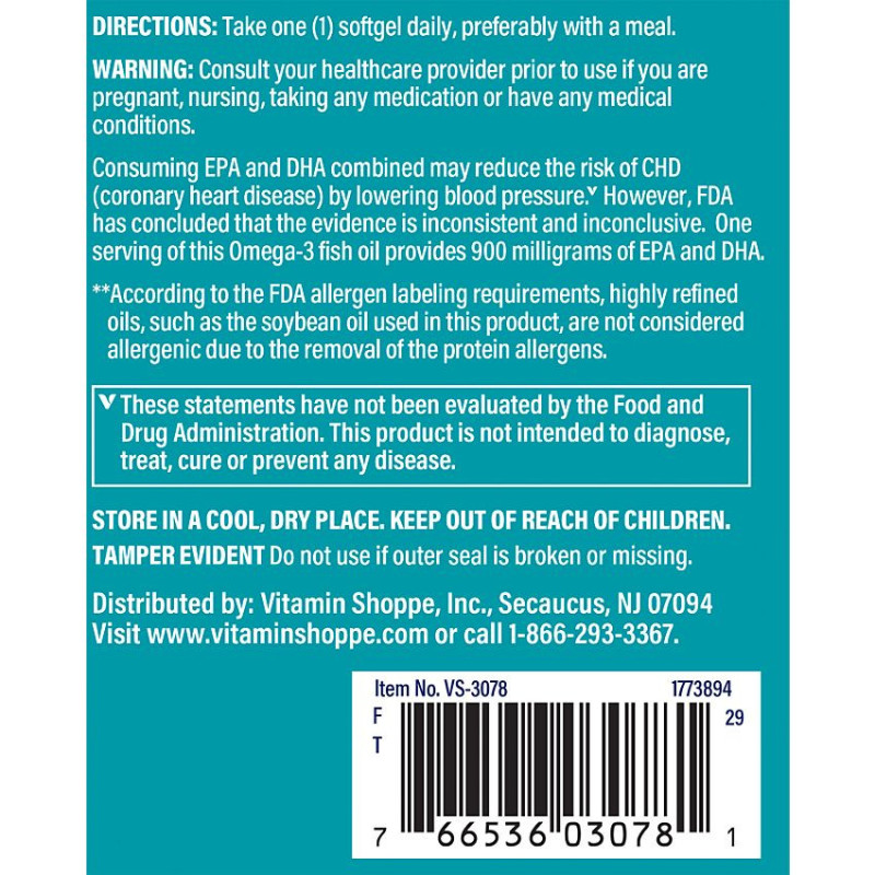 Super Omega-3 Fish Oil EPA DHA 900 mg Enteric Coated (120 soft)