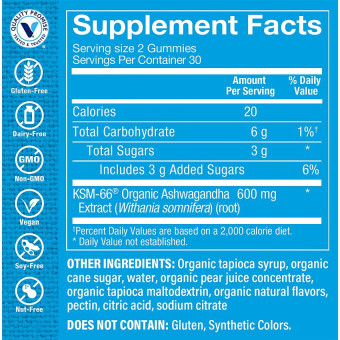 Ashwagandha Gummies + KSM66 (60 gummies)