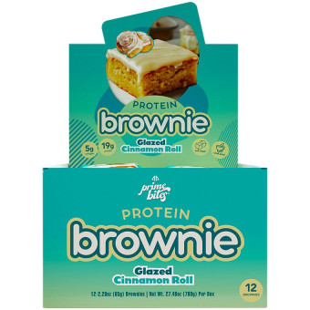 PrimeBites Protein Brownies Glazed Cinnamon Roll (1 brownie)