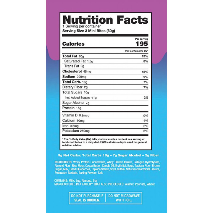 PrimeBites Protein Mini Muffin Blueberry (1 pack)