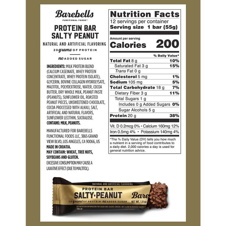 Barebells Protein Bar Salty Peanut (1 bar)