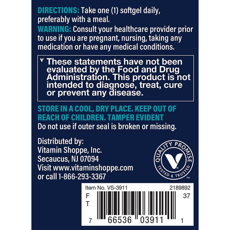 Vthrive DHA Omega 1,000 mg (60 Softgels)