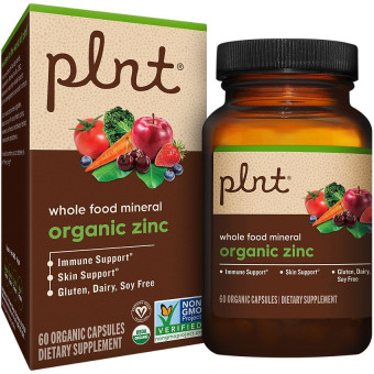 Plnt Organic Zinc Whole Food (60 cap)