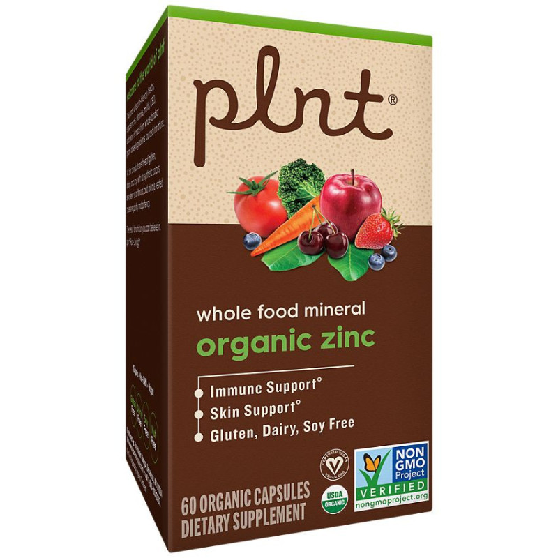 Plnt Organic Zinc Whole Food (60 cap)