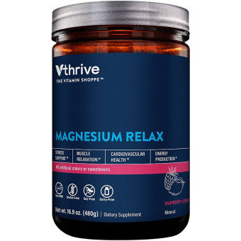 Vthrive Magnesium Relax Powder Raspberry Lemon (100 serv)