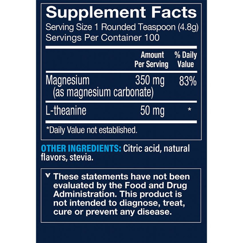 Vthrive Magnesium Relax Powder Raspberry Lemon (100 serv)