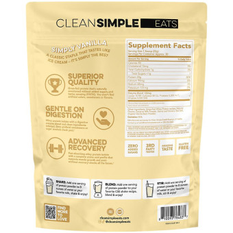 Clean Simple Eats Protein Powder Simply Vanilla (30 serv)
