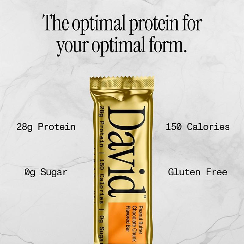 David Protein Bar Peanut Butter Chocolate Chunk (1 bar)
