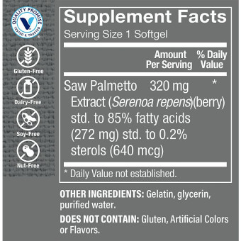 Saw Palmetto Standardized Extract 320 mg (100 soft)