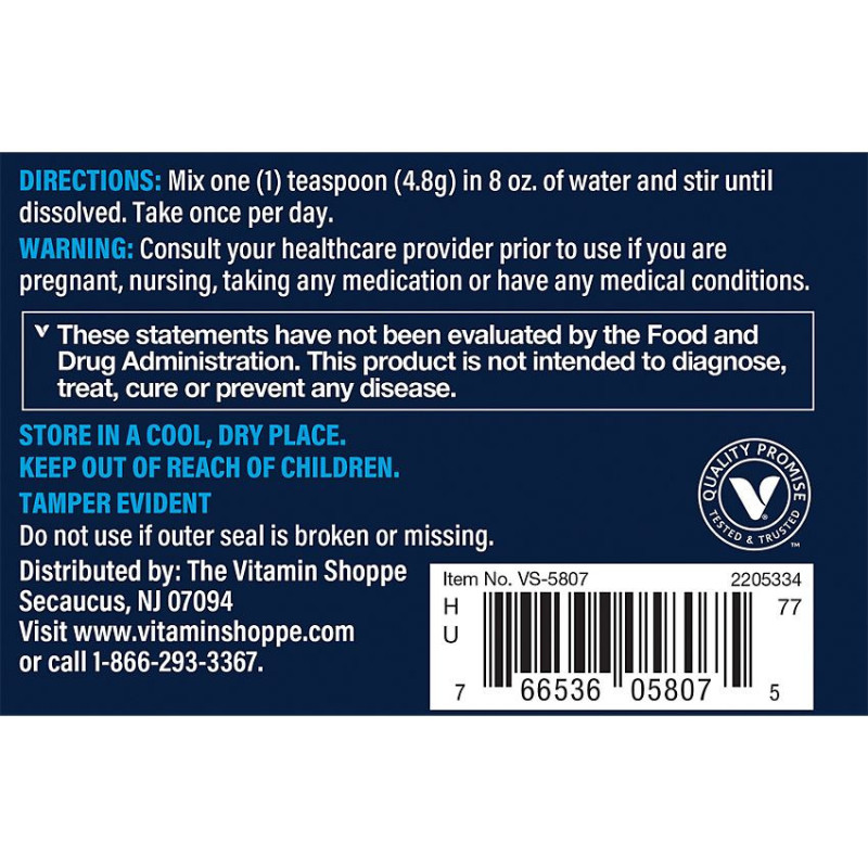 Vthrive Magnesium Relax Powder 350 mg Raspberry Lemon (50 serv)