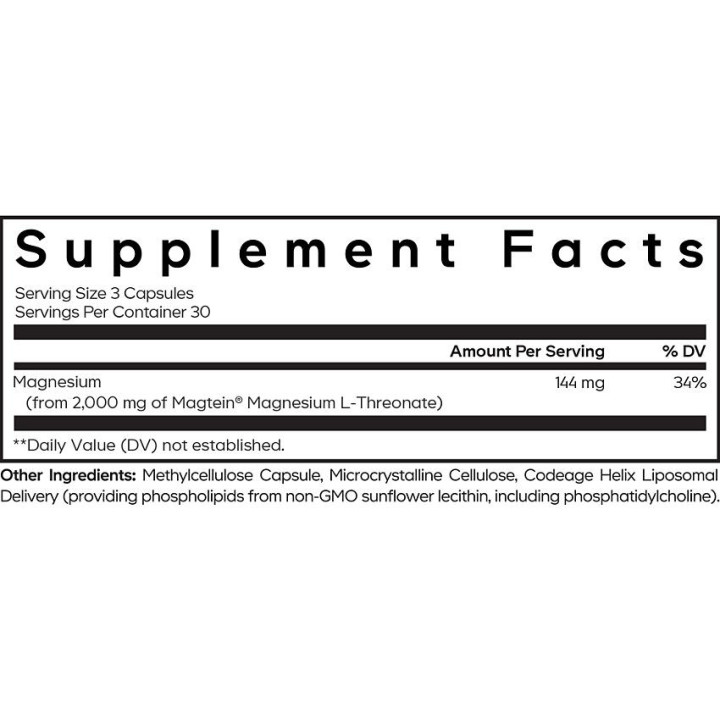 Liposomal Magnesium L-Threonate w/ Magtein (90 cap)
