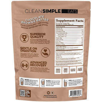 Clean Simple Eats Protein Powder Brownie Batter (30 serv)
