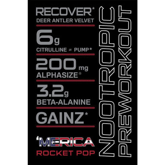 Woke AF Pre-Workout Rocket Pop (30 serv)