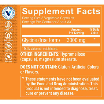 Glycine 3000 mg (100 veg cap)