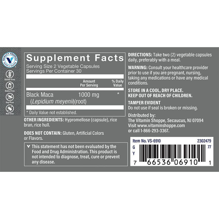 Black Maca 1,000 mg (60 veg cap)
