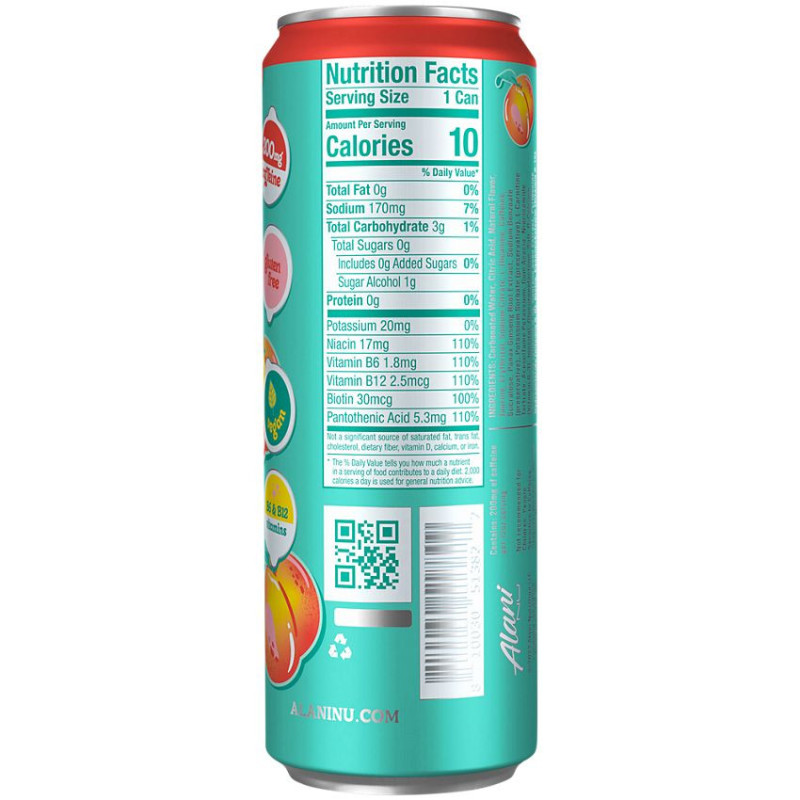 Alani Nu Energy Drink Juicy Peach (12 fl oz)