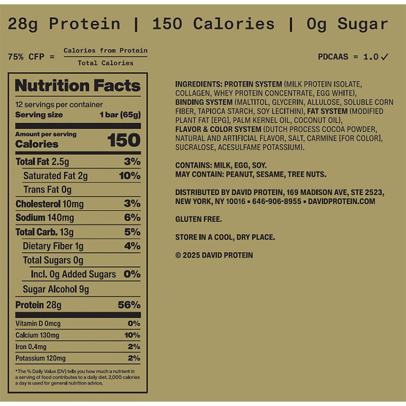 David Protein Bar Red Velvet (1 bar)