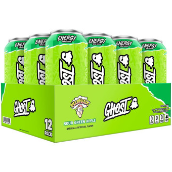 Ghost Energy Drink Zero Sugar Sour Green Apple (16 fl oz)