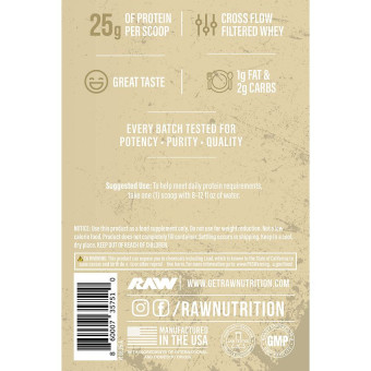 Raw Grass Fed Isolate Protein Vanilla (25 serv)