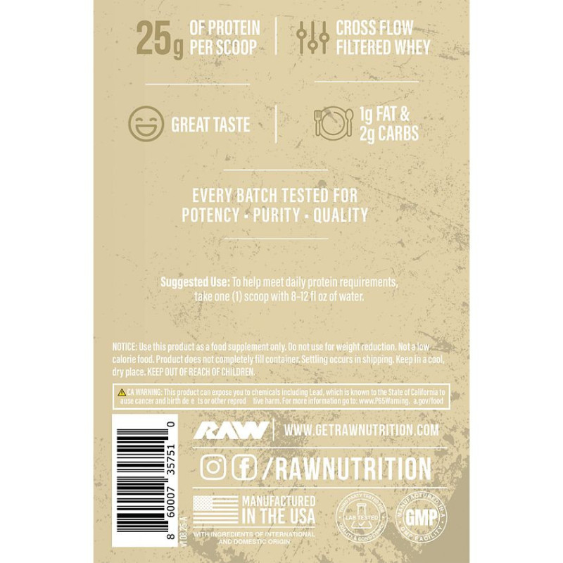 Raw Grass Fed Isolate Protein Vanilla (25 serv)