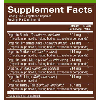 Plnt Mushroom 7 Herbal Formula (90 cap)