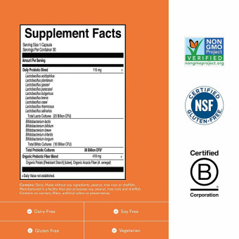 Dr Formulated Once Daily Probiotic 30 Bill (30 veg cap)