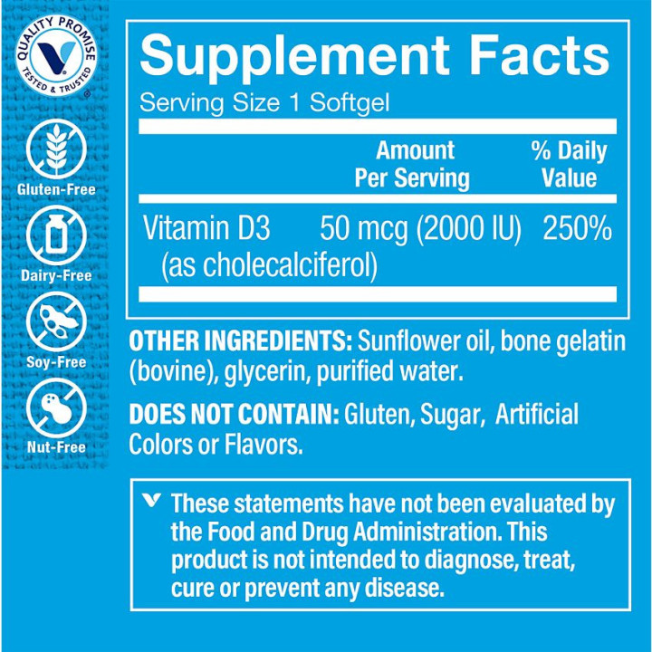 Vitamina D3 2000 UI (200 soft)