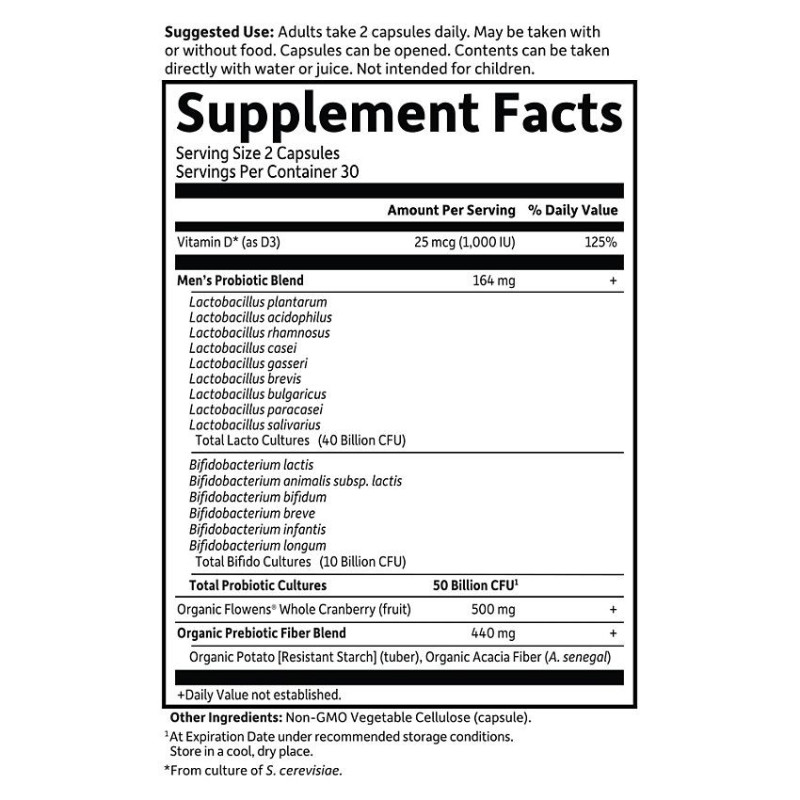 Dr Formulated Probiotics Prostate+ 50 Bill (60 veg cap)