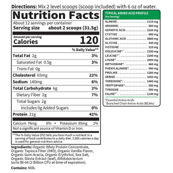 Grass Fed Whey Vanilla (20 serv) 1.4 lb
