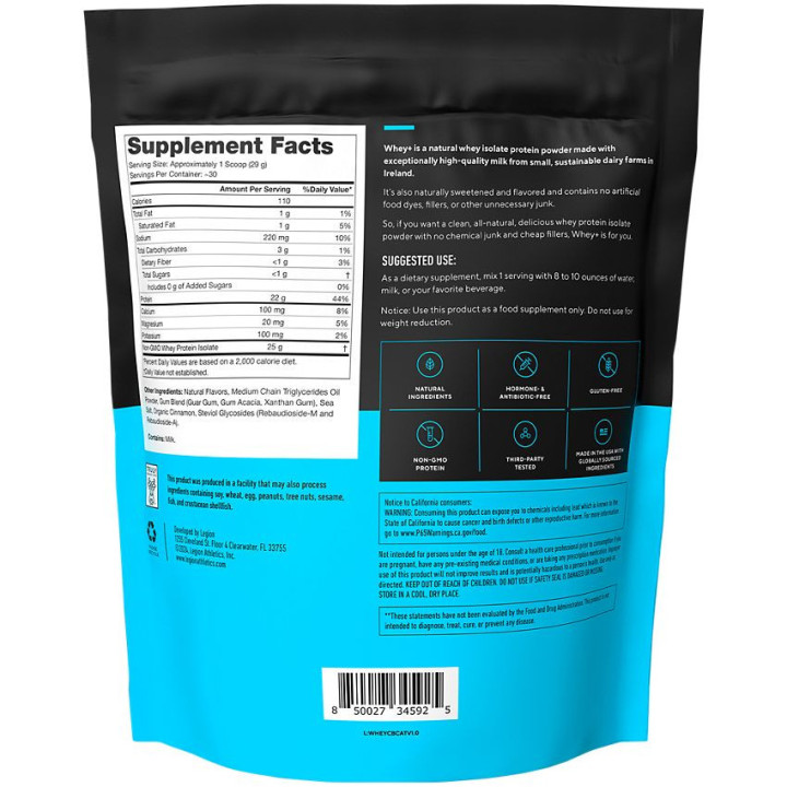 Whey+ Grass Fed Protein Isolate Cookie Butter 1.92 lbs. (30 serv)