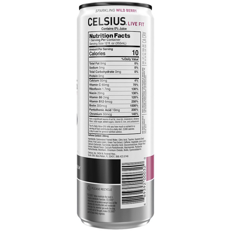 Celsius Sparkling Wild Berry (12 fl oz)