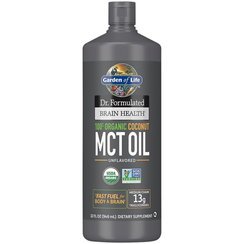 Dr Formulated 100% Organic MCT Oil Unflavored (63 serv)
