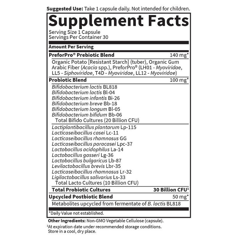 Dr Formulated Probiotics 30 Bill (30 mini veg caps)
