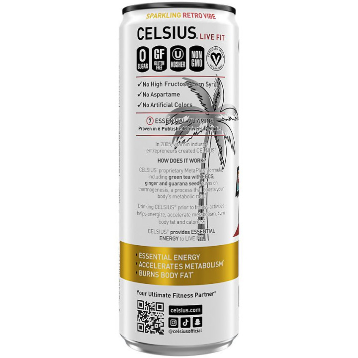 Celsius Sparkling Retro Vibe (12 fl oz)