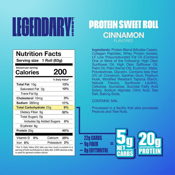 Protein Sweet Rolls Cinnamon (1 roll)