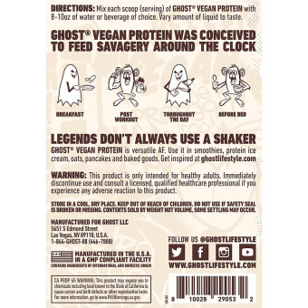 Ghost Vegan Protein Banana Pancake Batter (28 Serv) 2 lbs