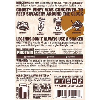 Ghost Whey Protein Cinnabon  (27 serv) 2 lb