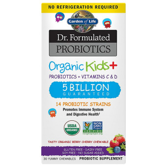 Dr Formulated Organic Kids Probiotics Berry Cherry 5 Billones (30 Chews)