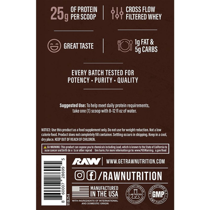 Raw Grass Fed Isolate Protein Dark Chocolate (25 serv)
