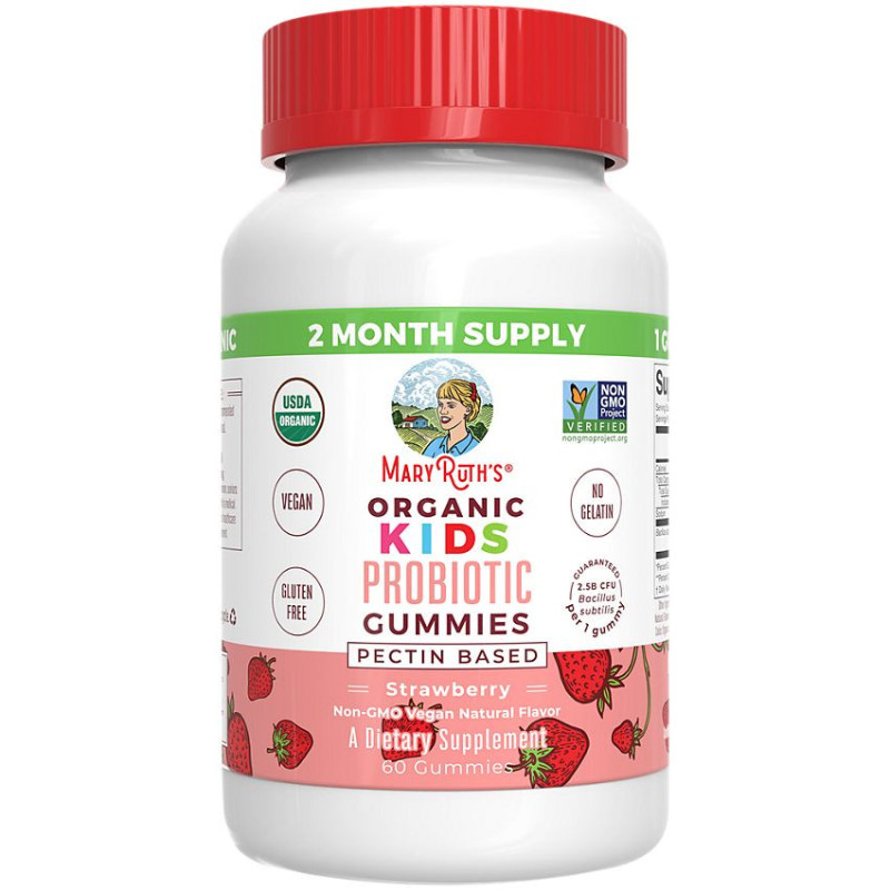 MaryRuths Organic Kids Probiotic Strawberry (60 gummies)