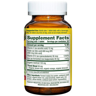 Mega Food Blood Builder Iron + Beet (30 tab)