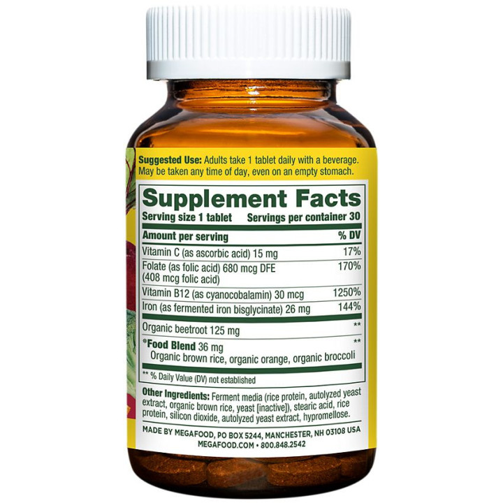 Mega Food Blood Builder Iron + Beet (30 tab)